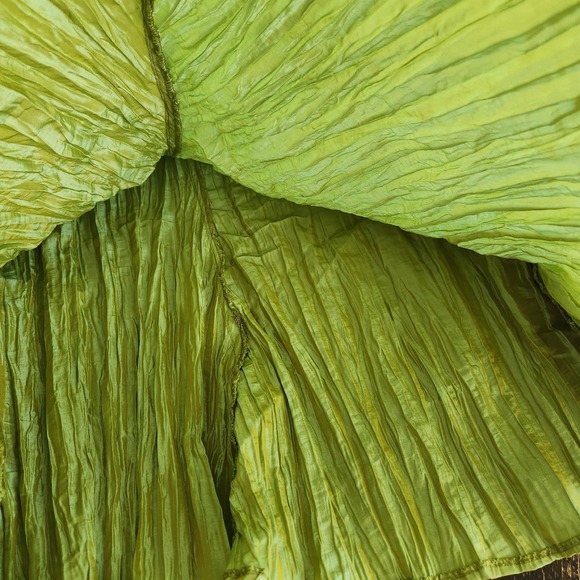 Miland Iridescent Green Maxi Skirt Jacket Set Large Mermaidcore Fairycore Whimsy - Picture 13 of 15